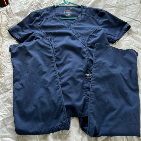 Cherokee Women’s navy scrubs - Picture 1 of 6